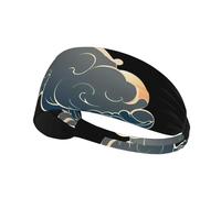 Fascia elastica per capelli sportiva YYHWHJDE Sea Waves Before Sunset Prints Athletic Band per donne e uomini