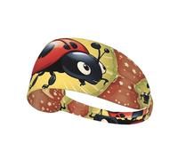 Fascia elastica per capelli sportiva YYHWHJDE Seven Star Ladybird modello morbido, traspirante, ad asciugatura rapida