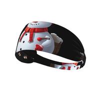 Fascia elastica per capelli sportiva YYHWHJDE Snowman su una slitta Stampe Athletic Band per donne e uomini