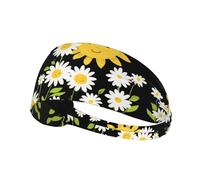 Fascia elastica per capelli sportiva YYHWHJDE Sunlight Shining on Daisies Stampe Athletic Band per donne e uomini
