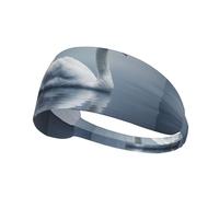 Fascia elastica per capelli sportiva YYHWHJDE Swan on the water modello ad asciugatura rapida, traspirante