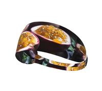 Fascia elastica per capelli sportiva YYHWHJDE Sweet and Sour Passion Fruit Stampe Spandex, morbido, traspirante, ad asciugatura rapida