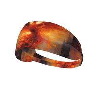 Fascia elastica per capelli sportiva YYHWHJDE The Phoenix Reborn in Fire Prints, fascia atletica per donne e uomini