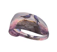 Fascia elastica per capelli sportiva YYHWHJDE Two Birds on a Rock Stampe Athletic Band per donne e uomini