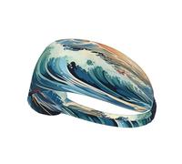 Fascia elastica per capelli sportiva YYHWHJDE Wave barca a vela gabbiano modello morbido, traspirante, ad asciugatura rapida