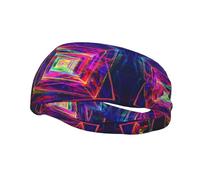 Fascia elastica per capelli, unisex, linea neon, basket, corsa, ciclismo, yoga, fitness, fascia per il sudore,