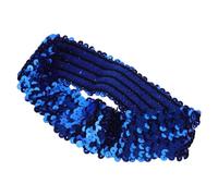 Fascia Elastica per Chioma Blu Paillettes Imbottita per Cheerleader