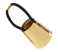 Fascia Elastica per Coda Chioma in Lega Oro, Elegante | Anello Decorativo Chiusura Liscia, un Pezzo, per Chioma Medi e Lunghi, Uso Yoga e Invitata