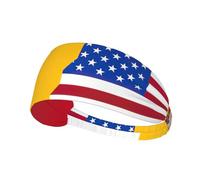 Fascia elastica per esercizi con stampa bandiera della Spagna americana, traspirante, per basket, corsa, tennis e tutti gli sport