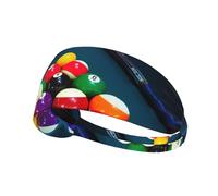Fascia elastica per esercizi con stampa da biliardo, assorbe l'umidità per basket, corsa, tennis e tutti gli sport