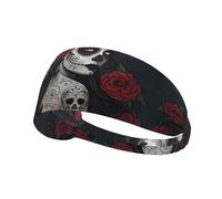 Fascia elastica per esercizi con stampa Day of the Dead Girl - Fashion Sports Head Wrap per yoga, corsa, ciclismo, palestra, tennis
