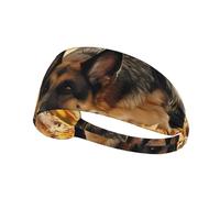 Fascia elastica per esercizi con stampa di cane pastore tedesco, fascia per capelli, perfetta per corsa, ciclismo, yoga e molto altro ancora