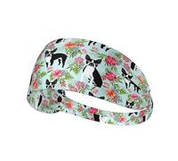 Fascia elastica per esercizi con stampa di cani, comoda, 10,9 x 34 cm, morbida e traspirante