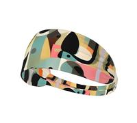 Fascia elastica per esercizi con stampa di gatti di arte moderna della metà del secolo - Copricapo sportivo alla moda per l'estate, ciclismo, yoga e altro ancora