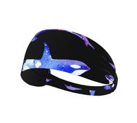 Fascia elastica per esercizi con stampa orca killer whale, regolabile, ideale per yoga, escursionismo