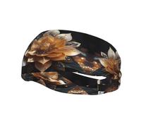 Fascia elastica per esercizi di corsa, yoga, uomini e donne, corsa, basket, fitness, fascia elastica bianca delicata con fiore di loto per sport che assorbe il sudore,