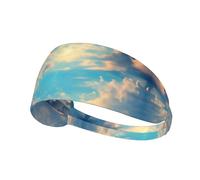 Fascia elastica per esercizi - Fascia morbida e traspirante per corsa, ciclismo, yoga e altro ancora Stampa cielo nuvoloso
