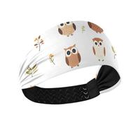 Fascia elastica per il sudore da donna, con simpatico gufo, per trucco, ciclismo, escursionismo, trekking, con stelle colorate di cane Duchshund