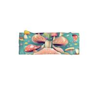 Fascia elastica per neonati con fiocco a forma di funghi, perfetta per neonati, bambini piccoli, fascia per capelli da principessa dolce angelo