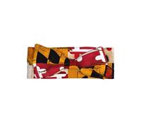 Fascia elastica per neonati con fiocco in legno vintage con bandiera del Maryland â“ Perfetta per neonati, bambini, bambini piccoli, â“ Dolce fascia per capelli da principessa angelo