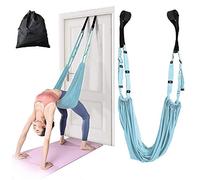 Fascia elastica per vita, schiena e gambe, per yoga, fitness, stretching, yoga, piegatura della schiena, cinghia di inversione per fitness, danza, balletto, ginnastica (blu)