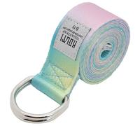 Fascia elastica per yoga, 8 piedi, anti-scivolo e regolabile con fibbia a D loop, tessuto in cotone, fascia elasticizzata, progettata per migliorare la flessibilità, nastro terapeutico versatile
