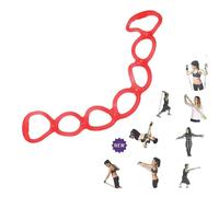 Fascia elastica portatile a 7 anelli per esercizi di stretching e resistenza, per schiena, piedi, gambe, mani e braccia, compatibile con l'u