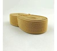 Fascia elastica spessa con motivo a mais largo, fascia elastica piatta in filo d'oro e d'argento, cintura elastica per la tenuta in vita con accessori alla moda - Cammello - 1 metro e 6