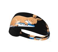 Fascia elastica sportiva BROLEO Little canguro che dorme sull'aereo Stampa ad asciugatura rapida, traspirante