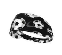 Fascia elastica sportiva Calcio Nero stampato elastico fascia sportiva adatta per sport viaggi e fitness indoor