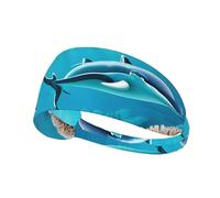Fascia elastica sportiva con balene di mare profondo, unisex, assorbe l'umidità ed elimina il sudore in eccesso, adatta per sport come calcio, corsa, yoga, ecc.