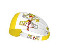 Fascia elastica sportiva con bandiera del Vaticano, unisex, morbida e traspirante, ad assorbimento rapido, in