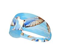 Fascia elastica sportiva con gabbiani in volo, morbida, delicata sulla pelle, assorbe il sudore, traspirante, per una varietà di sport all'aria aperta