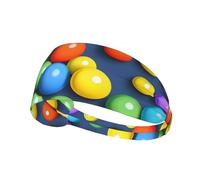 Fascia elastica sportiva con palline colorate, unisex, assorbe l'umidità ed elimina il sudore in eccesso, adatta per sport come calcio, corsa, yoga, ecc.