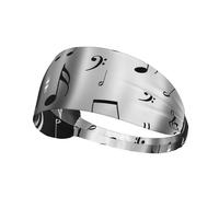 Fascia elastica sportiva con stampa musicale, compatibile con casco, per escursioni all'aperto, ciclismo, corsa, allenamento