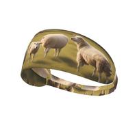 Fascia elastica sportiva con tante simpatiche stampe di pecorelle. Adatta per lo sport, i viaggi e il fitness indoor.