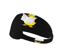 Fascia elastica sportiva per capelli AEKGOHP Yellow Duck who loves learning Prints Quick Drying, Moisture Wicking