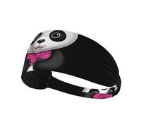 Fascia elastica sportiva per capelli BROLEO Hug the Bear con fiocco stampa ad asciugatura rapida, traspirante