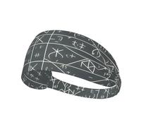 Fascia elastica sportiva per capelli, BROLEO matematica, geometria, geek, calcolo, stampa ad asciugatura rapida, traspirante