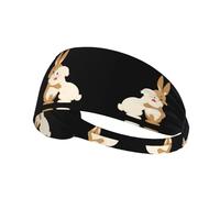 Fascia elastica sportiva per capelli, con stampa MJHKXLJ Kiss The Bunny, in spandex, morbida, traspirante, ad asciugatura rapida