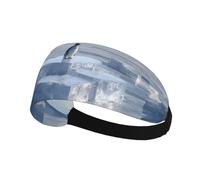 Fascia elastica sportiva per capelli HYTTER Penguin on The Ice Cube of Love Picture Spandex, morbida, traspirante, ad asciugatura rapida