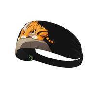Fascia elastica sportiva per capelli HYTTER Tiger cucciolo di tigre su The Rock Picture Spandex, morbido, traspirante, ad asciugatura rapida