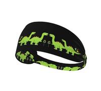 Fascia elastica sportiva per capelli WHJSHOP Dinosaurs on a Spring Outing Stamp Spandex, morbida, traspirante, ad asciugatura rapida