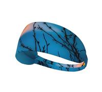 Fascia elastica sportiva per capelli XBKGOHA Bat Under Night Sky stampata morbida, traspirante, ad asciugatura rapida