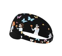 Fascia elastica sportiva per capelli YYHHAOFA Butterflies Rilasciato da Priests Pattern Athletic Band per donne e uomini