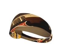 Fascia elastica sportiva per capelli YYHHAOFA Guitar Instruments Pattern Athletic Band per donne e uomini