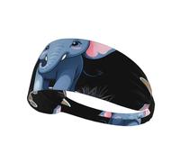 Fascia elastica sportiva per capelli YYHWHJDE Baby Elephant Walking in mud Stampe Athletic Band per donne e uomini