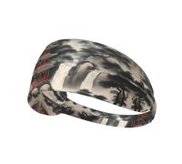 Fascia elastica sportiva per capelli YYHWHJDE Beautiful Landscape Painting 2 Pattern Spandex, morbida, traspirante, ad asciugatura rapida