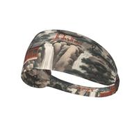 Fascia elastica sportiva per capelli YYHWHJDE Beautiful Landscape Painting 3 Pattern Spandex, morbida, traspirante, ad asciugatura rapida