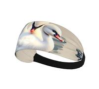 Fascia elastica sportiva per capelli YYHWHJDE Cute Little Swan Pattern Soft, traspirante, ad asciugatura rapida